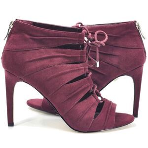 BCBGeneration Channa2 Lace Up Front Peep Toe Shooties Sandals Shoes Size 8 Women